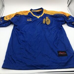 Fusion Fc Soccer Game Jersey Kelme Aqua Breathe Medium Blue Used Number16 Futbol